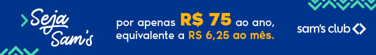 Seja sócio Sam's por apenas R$75,00 ao ano