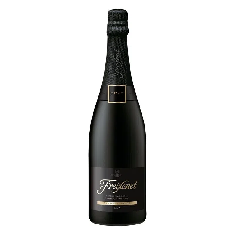 Espumante Espanhol Branco Gran Selección Cava Freixenet Cordon Negro Macabeo Xarel-lo Parellada Garrafa 750ml 