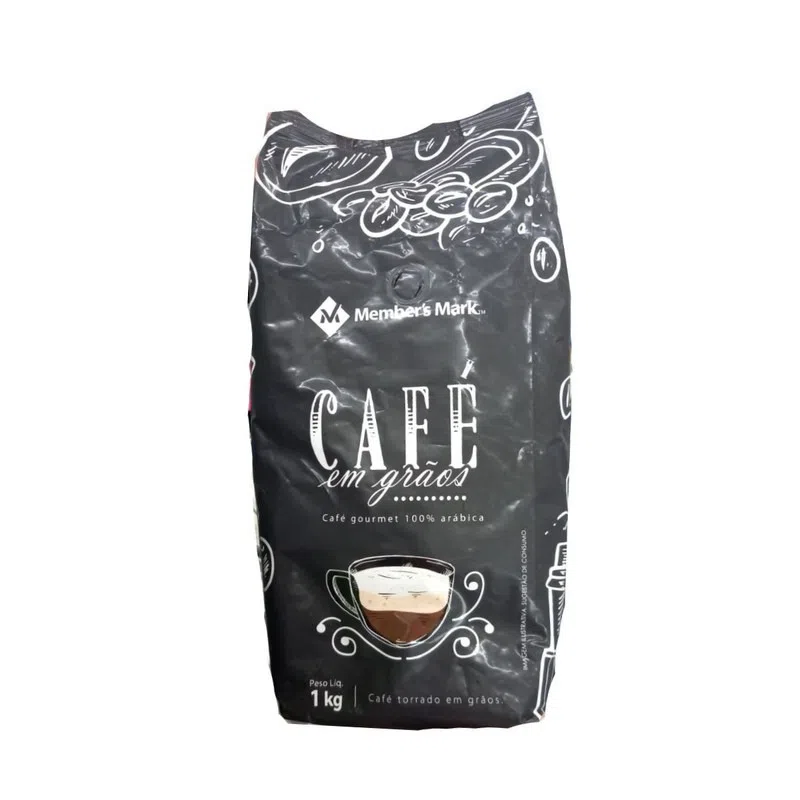 Café em Grãos Gourmet 100% Arábica Pacote Member's Mark 1kg 