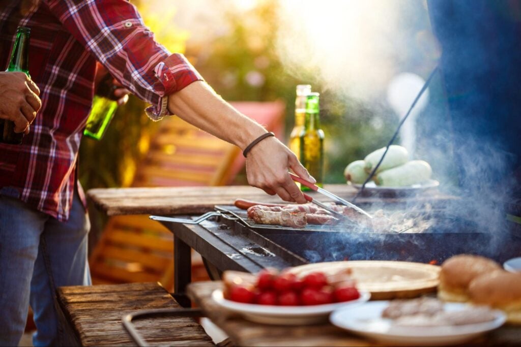 Churrasco com amigos e família